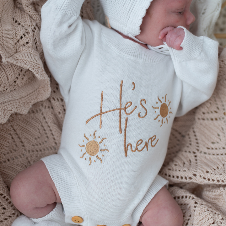 He's Here - Birth Announcement