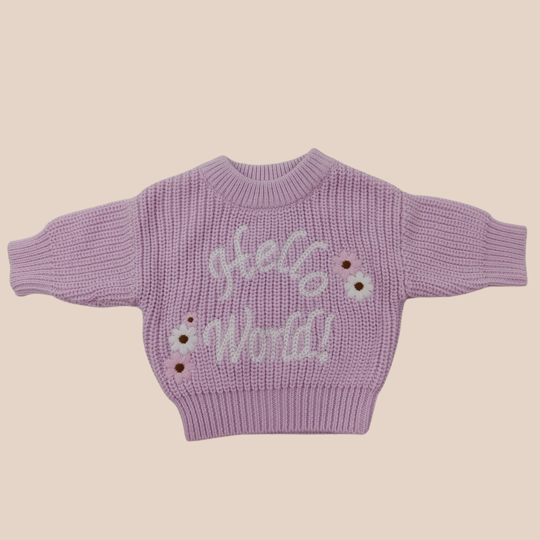 PRE ORDER - Hello World Knit - Lilac