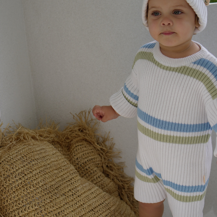 Organic Ribbed Knit Romper