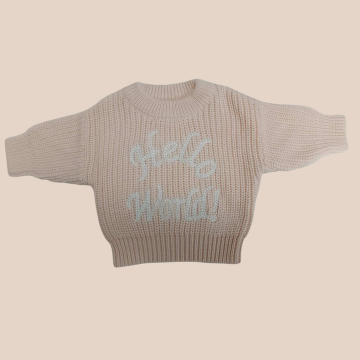 PRE ORDER - Hello World Knit - Blush Pink