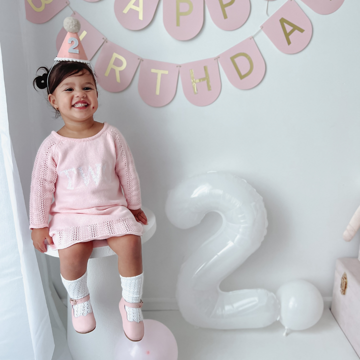 2nd Birthday Girl Dress - Blush