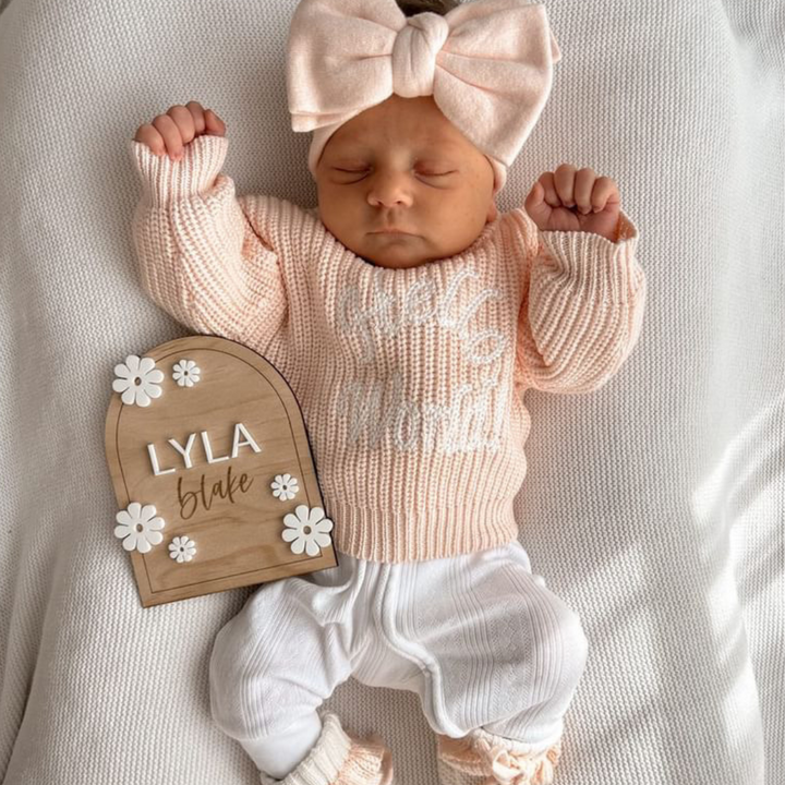 Hello World Knit - Blush Pink