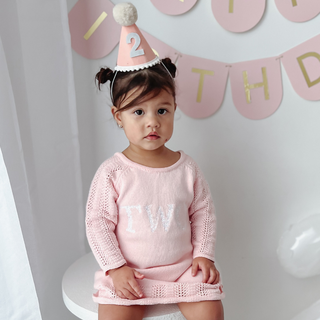 2nd Birthday Girl Dress - Blush