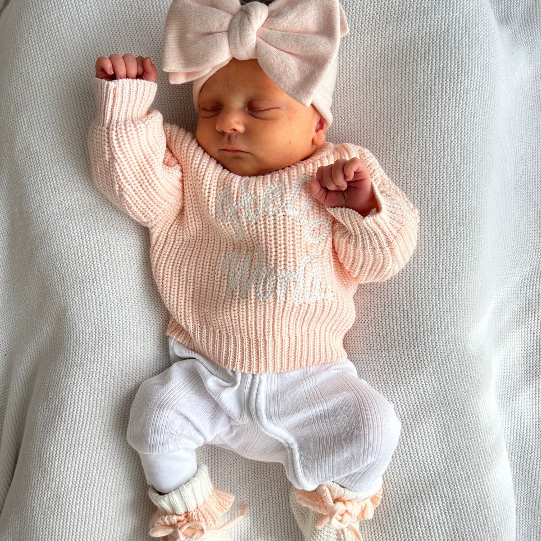 Hello World Knit - Blush Pink